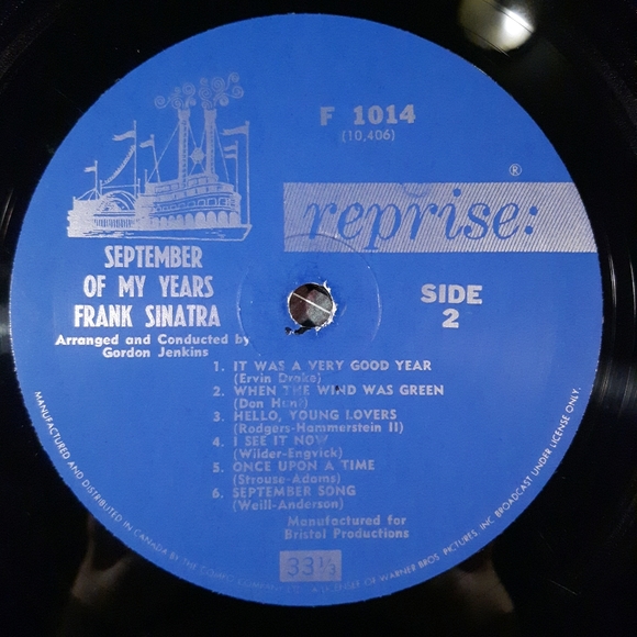 Frank Sinatra - September Of My Years - Vinyl LP Record - Picture 4 of 4
